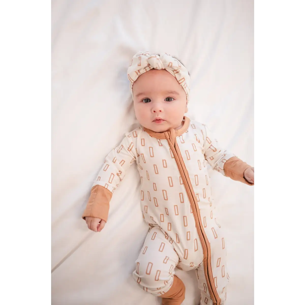 Knotted Headband - Neutral Rectangle - Harp Angel Boutique