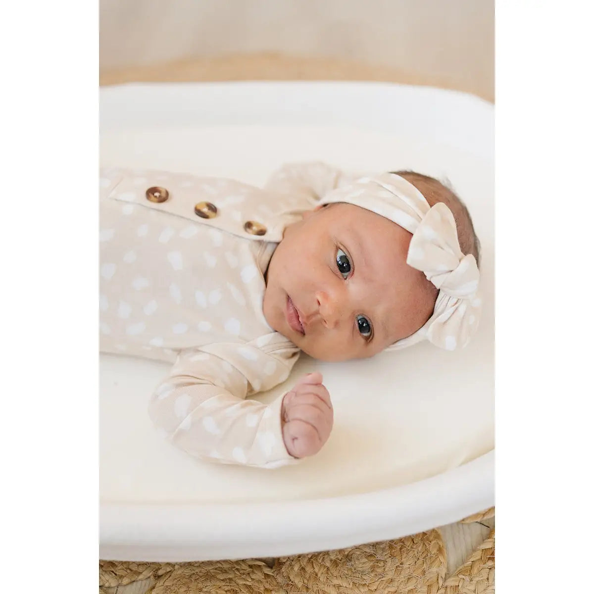 Knotted Headband - Sand Spotted - Harp Angel Boutique