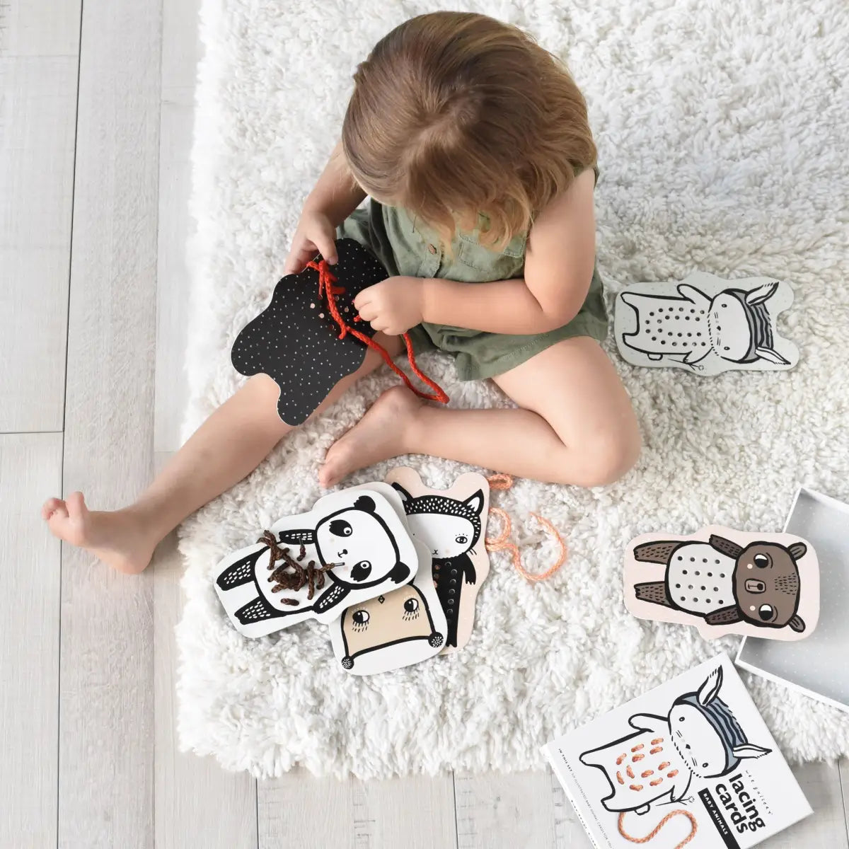 Lacing Cards - Baby Animals - Wee Gallery