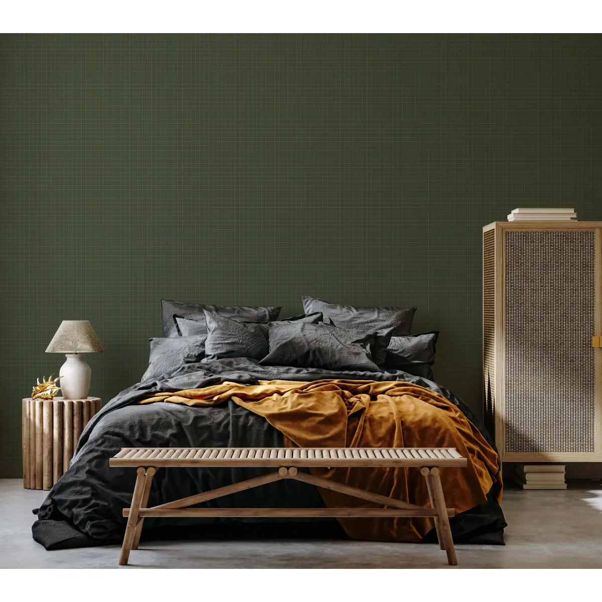 Laken Wallpaper - Hand Drawn Check - by Cassandra Zaniboni - Loomwell Home Goods