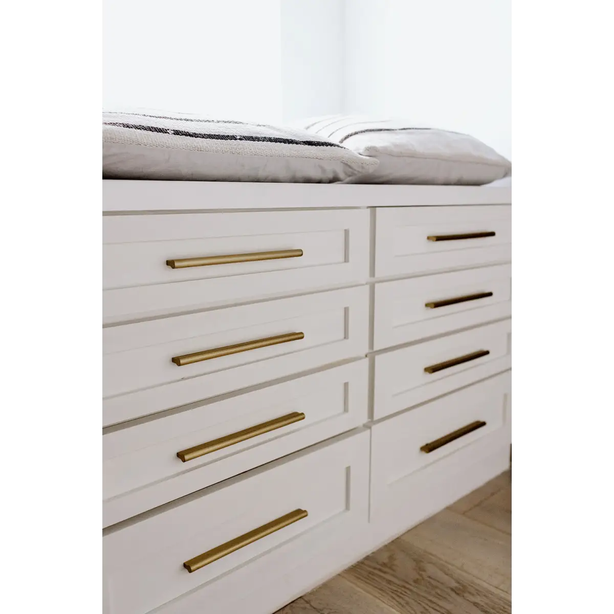 Large Modern Round Bar Pull Brass - Ave Home
