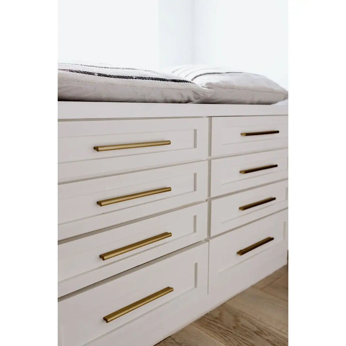 Large Modern Round Bar Pull Brass - Ave Home