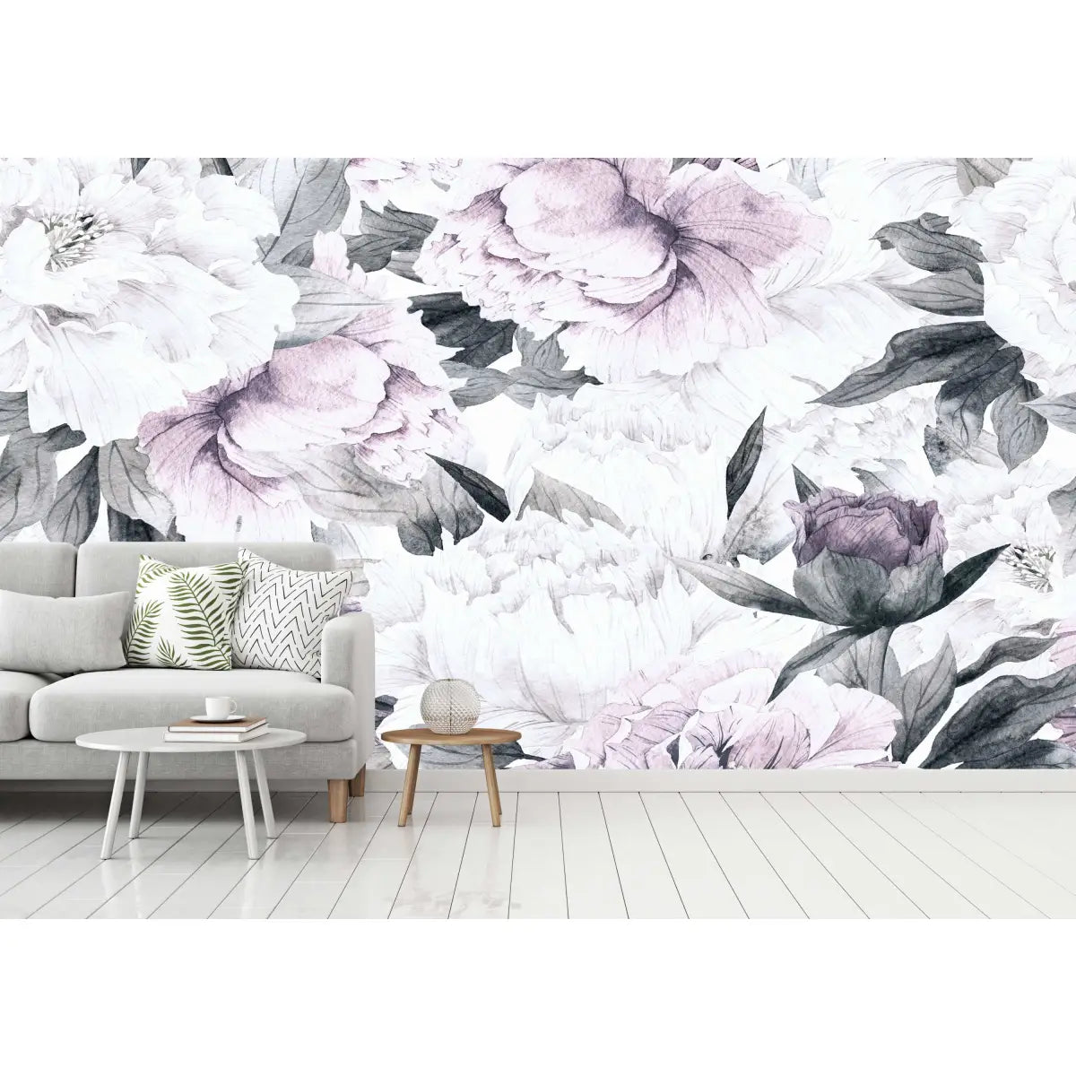 Lauren Wallpaper Mural - Large Scale Floral - Loomwell Home Goods