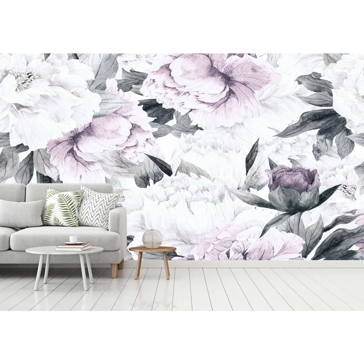 Lauren Wallpaper Mural - Large Scale Floral - Loomwell Home Goods