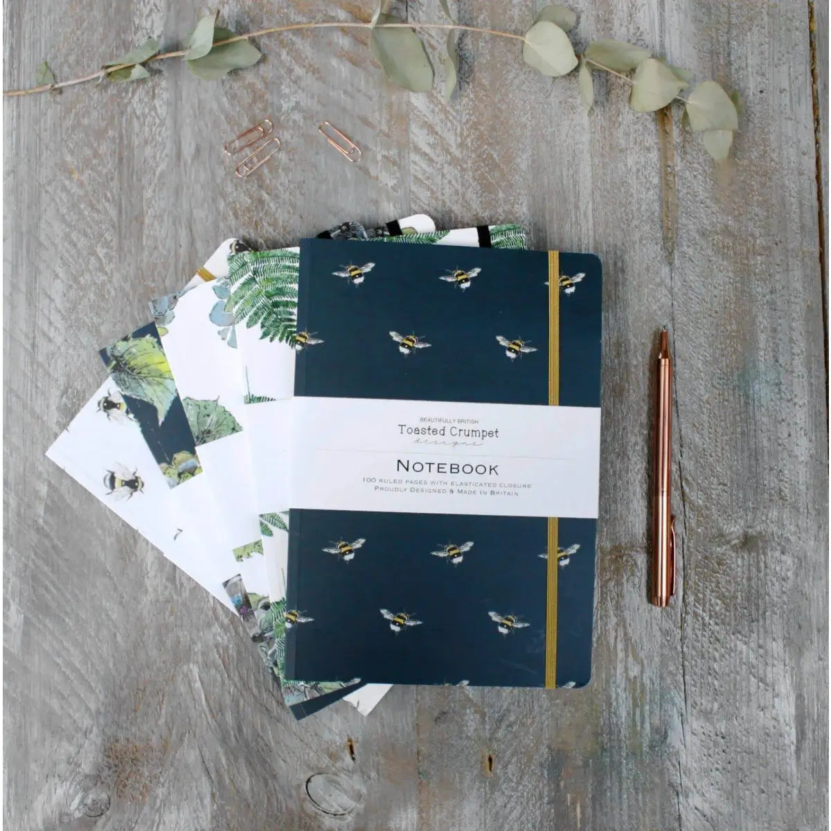 Lined Notebook Journal - Woodland Fern - Toasted Crumpet (US Duties Paid)