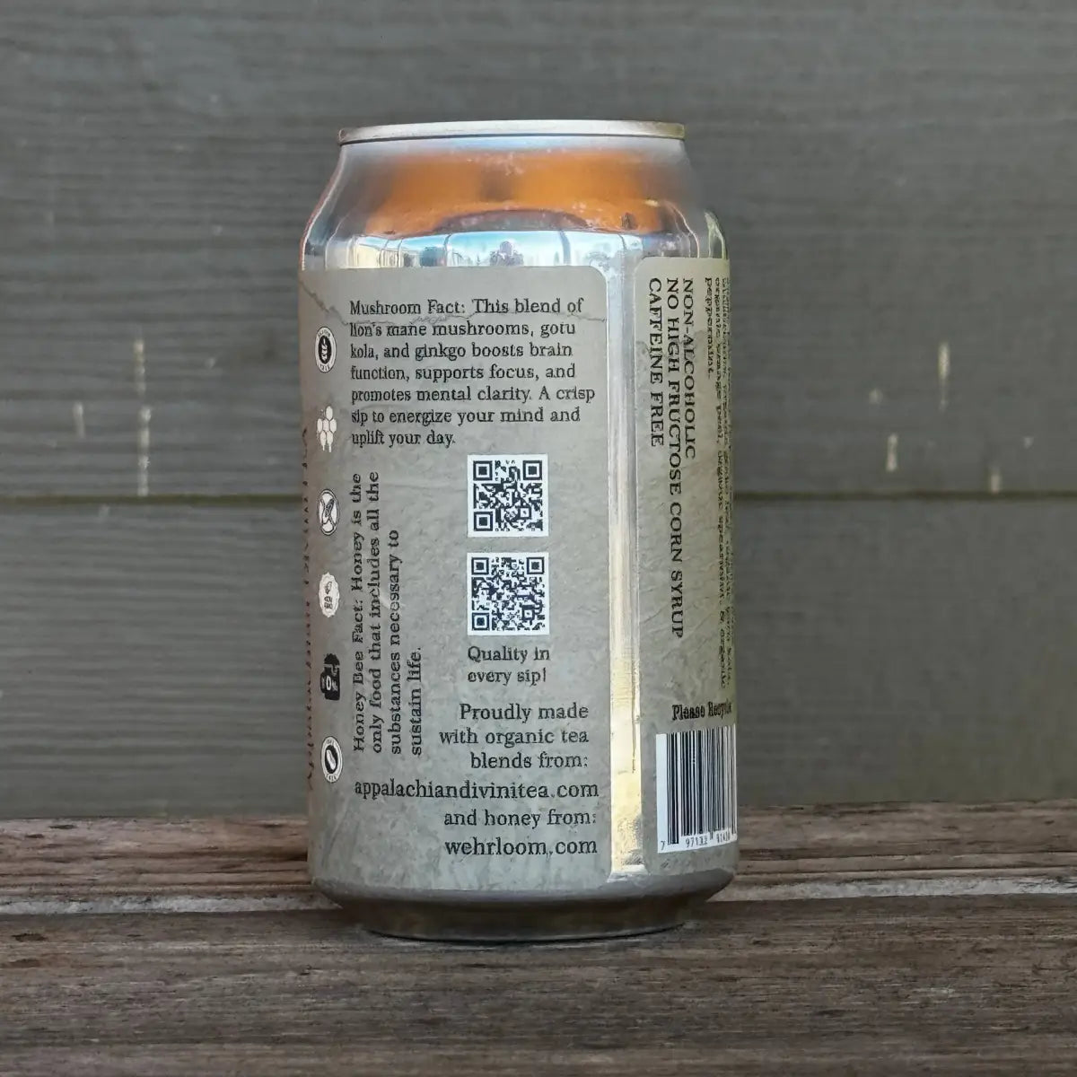 Organic Iced Tea with Honey - Lion’s Mane - Brain Boost - Wehrloom Honey