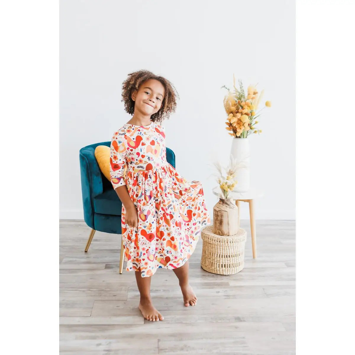 Pocket Twirl Dress - Little Red Hen - Mila & Rose ®