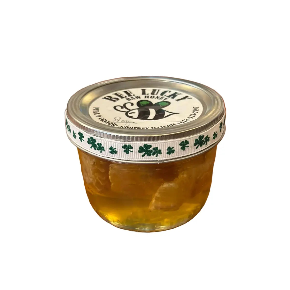 Local Honey with Comb - Raw Honeycomb - Illinois - 8 oz - Bee Lucky Honey