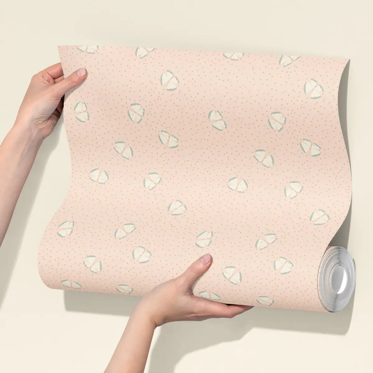 Lola Wallpaper - Butterflies among Dots - by House of Haricot - Loomwell Home Goods