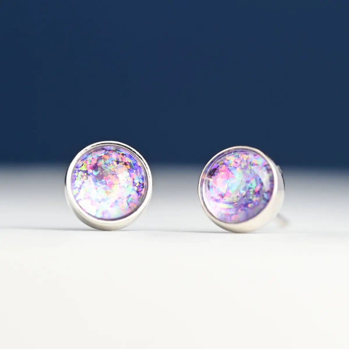 Lora Lavender Silver Stud Earrings - Starfish Project