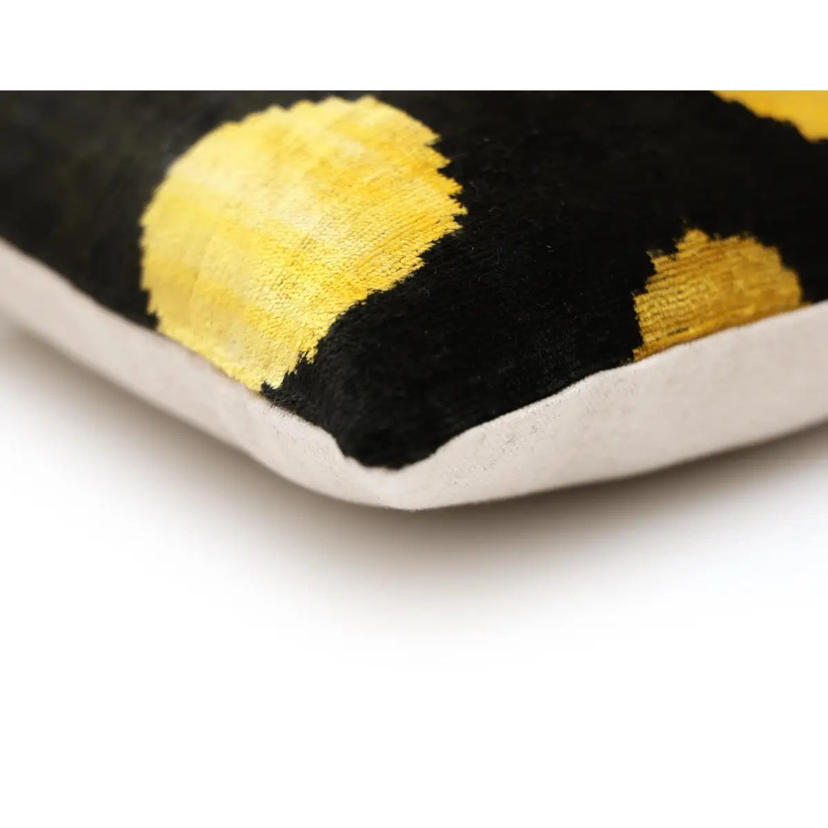 Luxury Black & Gold Silk Velvet Pillow 20x20 Inch - Handmade - Canvello