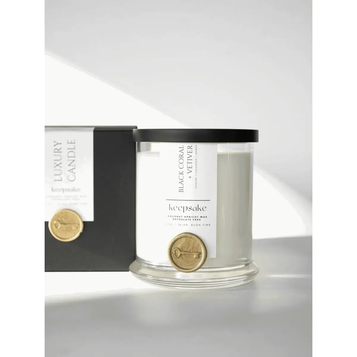 Luxury Candle - Black Coral + Vetiver - Keepsake Candle | Curated