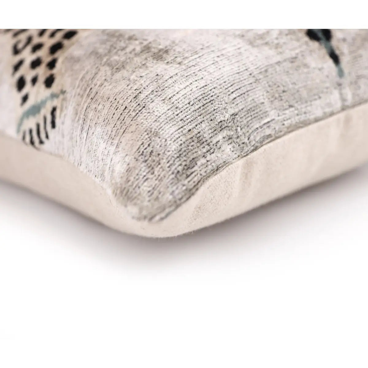 Luxury Leopard Print Silk Velvet Throw Pillow 16x24 – Handmade Animal Motif Lumbar Cushion - Canvello