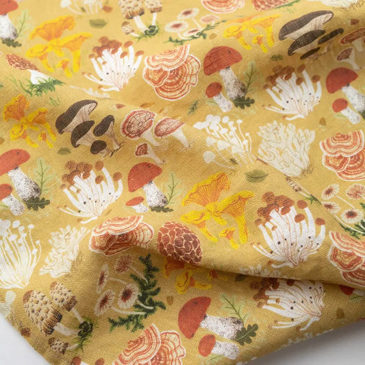 Luxury Tea Towel - Mushrooms - 100% Linen - Botanica Paper Co.