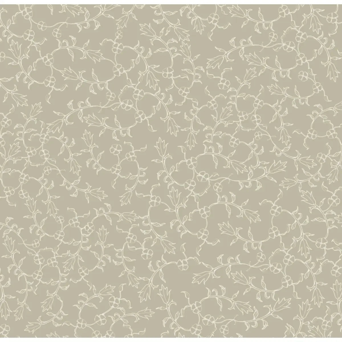 Maeva Wallpaper - Leaf and Flower Line Art - by The Rosenborg Company - Sample 1 foot by 1 foot / Sage - Loomwell Home