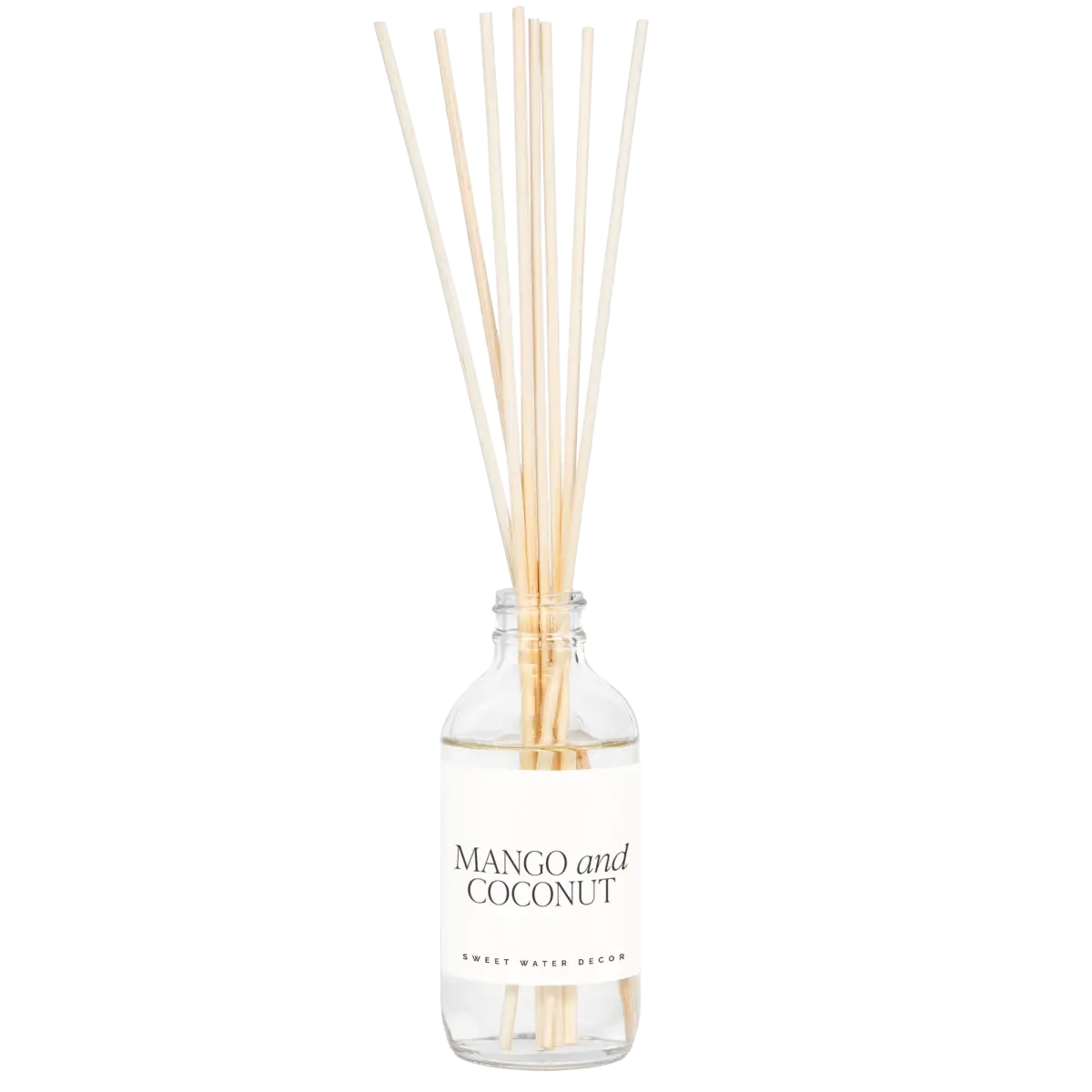Mango and Coconut Clear Reed Diffuser - Sweet Water Decor
