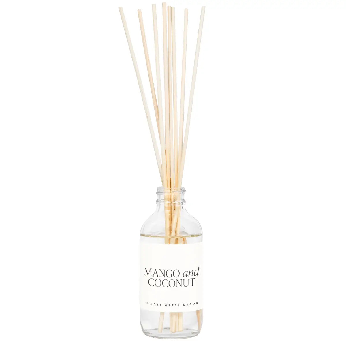 Mango and Coconut Clear Reed Diffuser - Sweet Water Decor