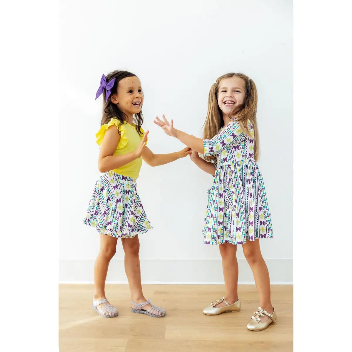 Pocket Twirl Dress - Mardi Gras Bows - Mila & Rose ®