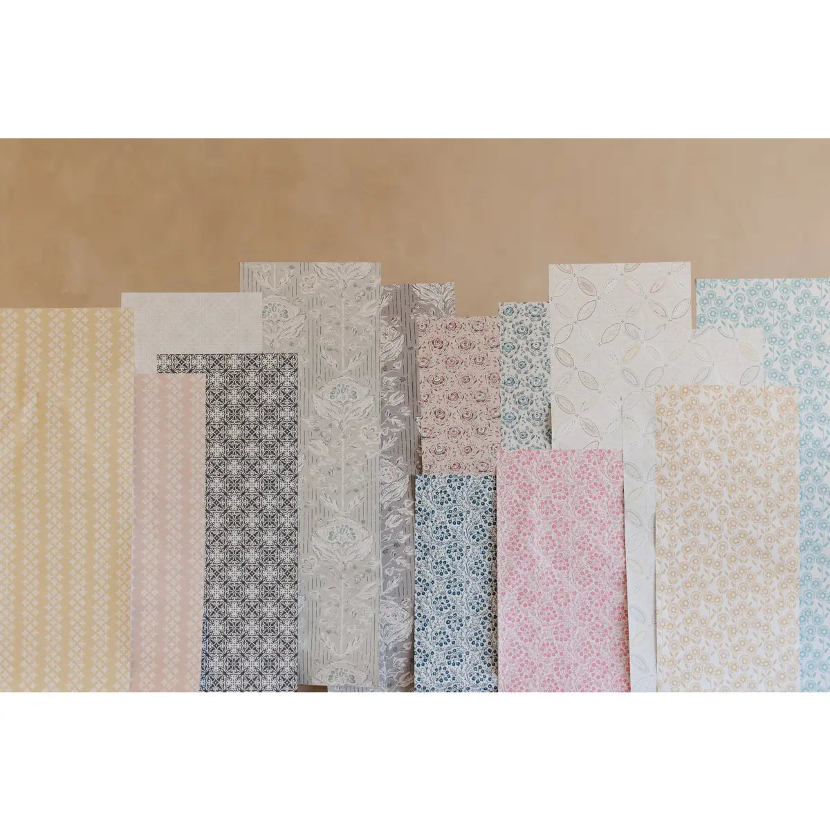 Maren Wallpaper - Traditional Floral Block Print - by Kim Morgan - Loomwell Home Goods