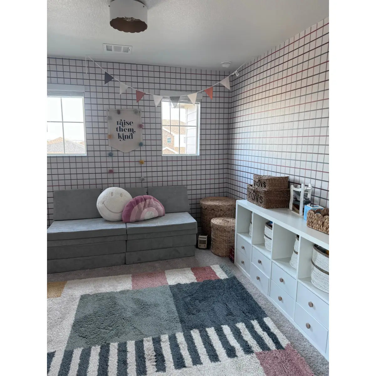 Matilda Wallpaper - Simple Check - Loomwell Home Goods