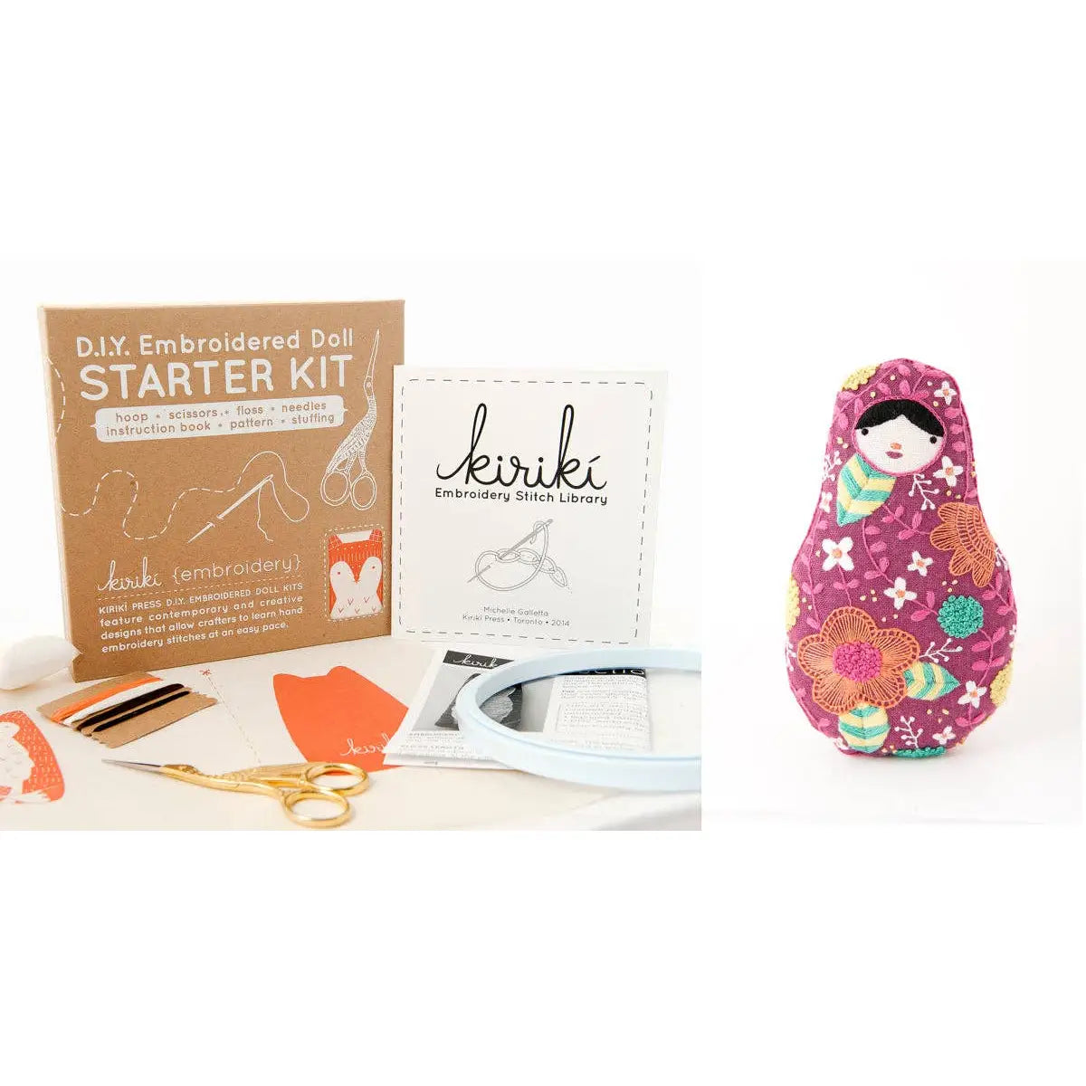 Matryoshka Doll - Embroidery Starter Kit - Kiriki Press