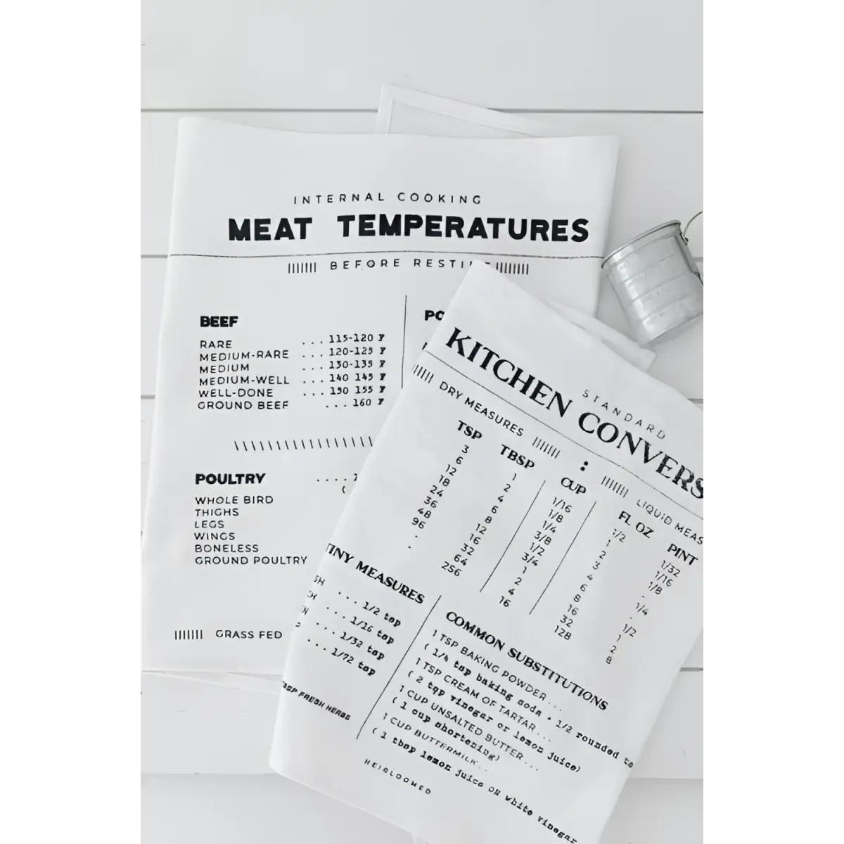 Meat Temperatures Tea Towel - Heirloomed Collection