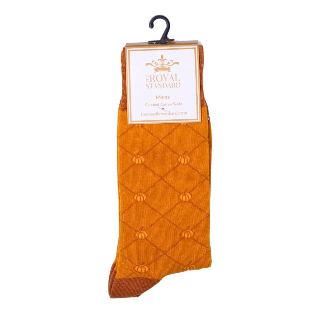 Mens Fall Socks - Pumpkin Trellis - The Royal Standard