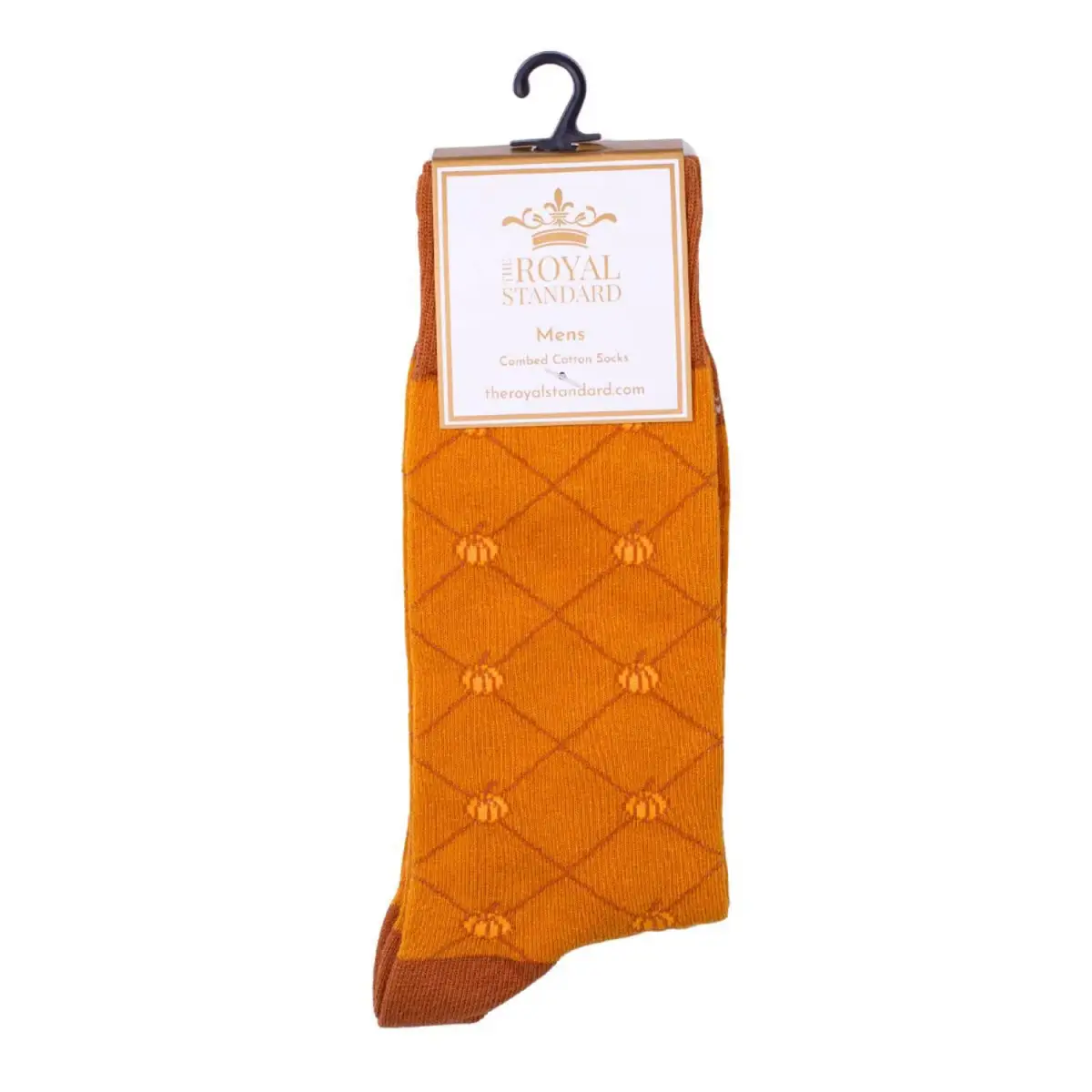 Mens Fall Socks - Pumpkin Trellis - The Royal Standard
