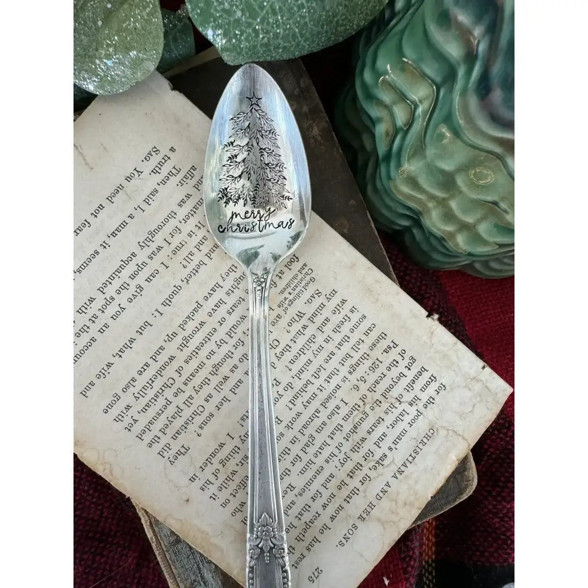 Merry Christmas - Vintage Stamped Spoon - The Sassy Barn
