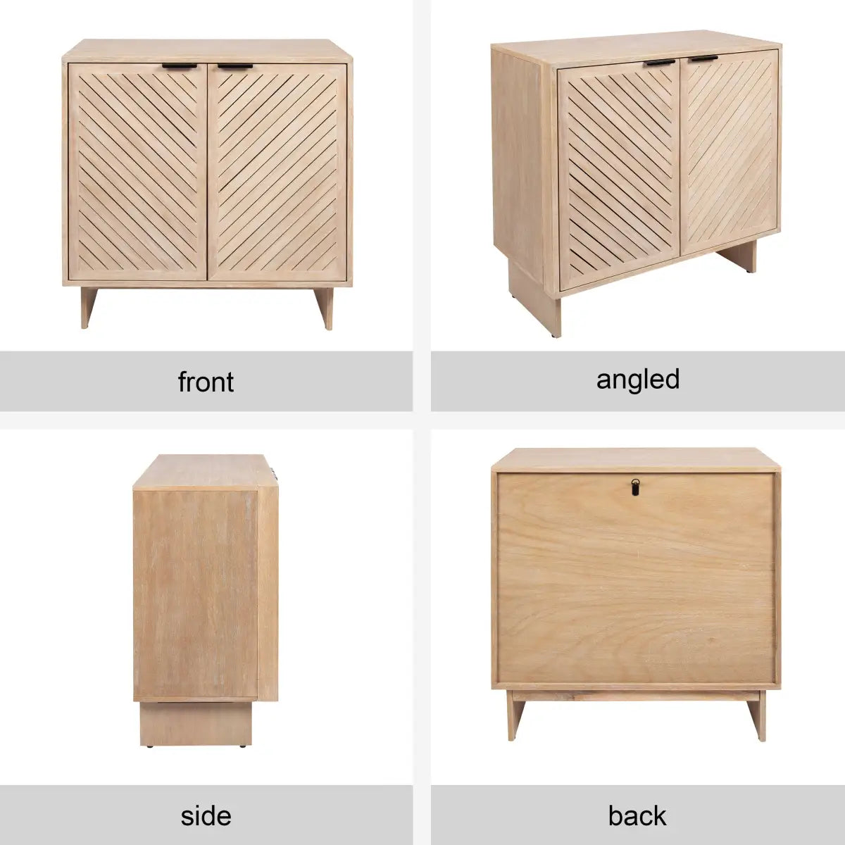Mezzeta Wood Floor Storage Cabinet - kateandlaurel