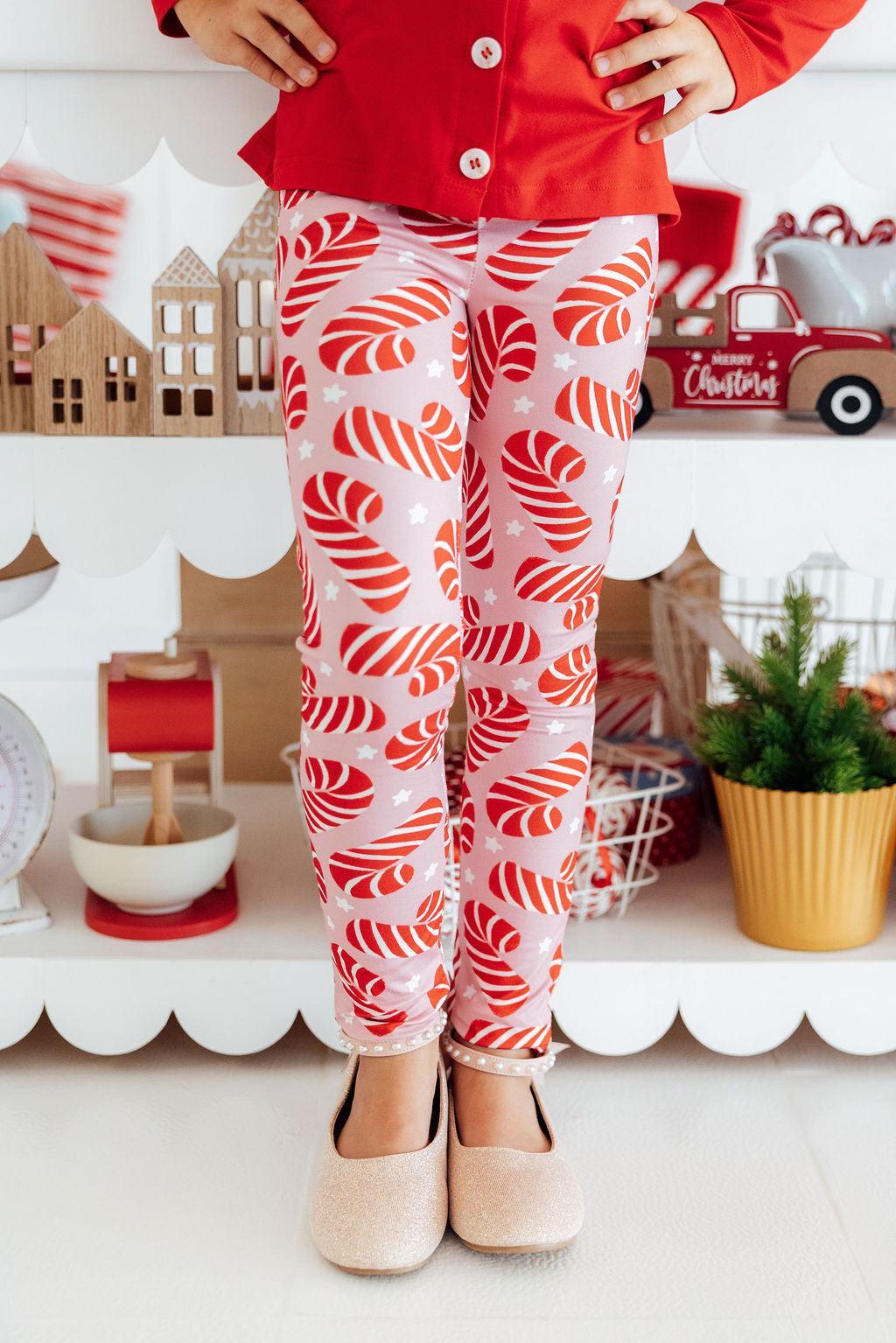 Candy Cane Christmas Leggings