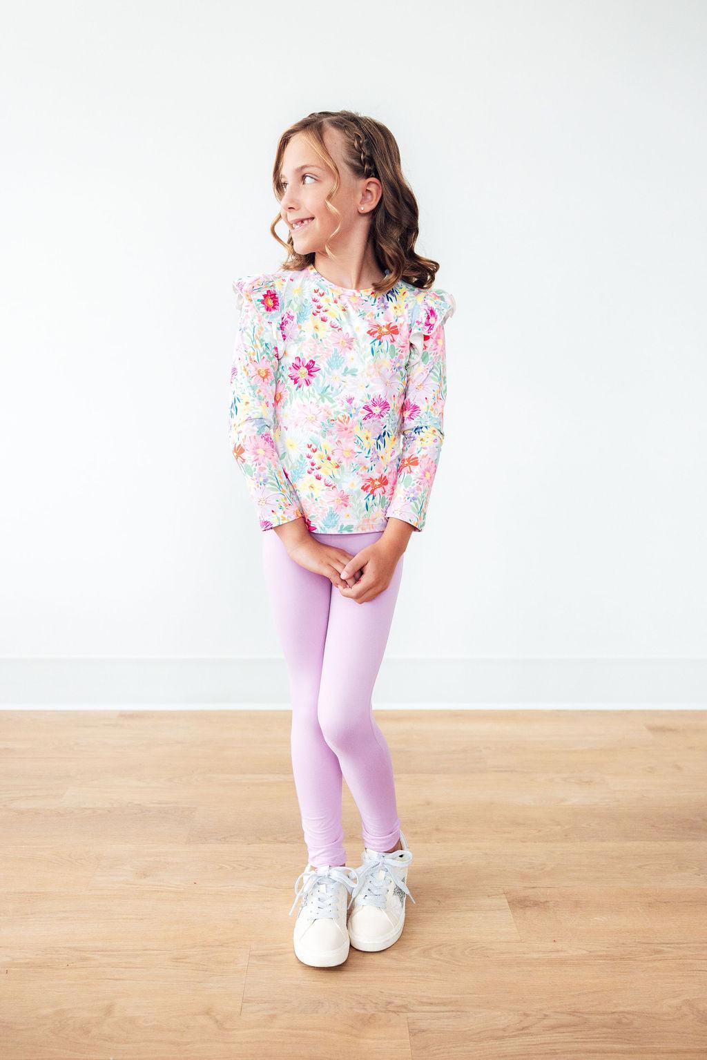 Field of Flowers L/S Ruffle Tee - Mila & Rose ®