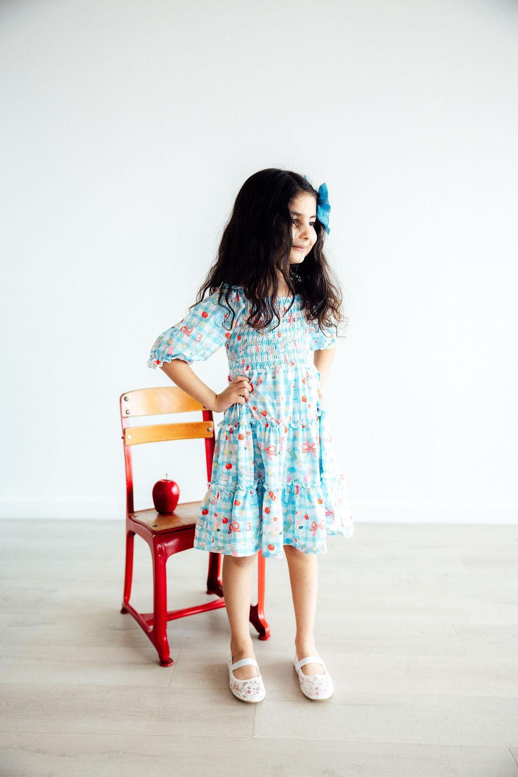 Honor Roll Smocked Ruffle Dress - Back to School - Mila & Rose ®