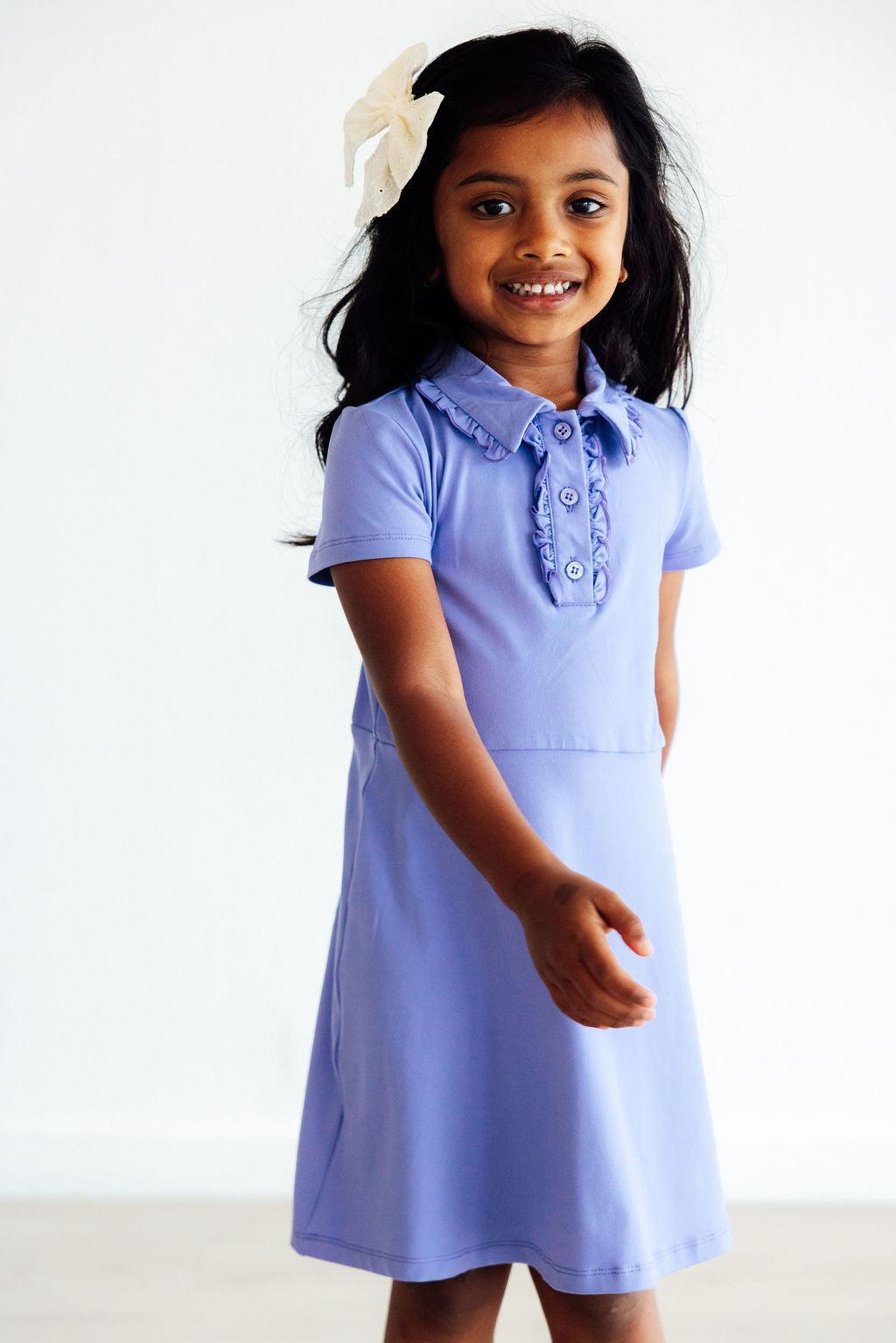 Periwinkle Blue Polo Dress - Mila & Rose ®
