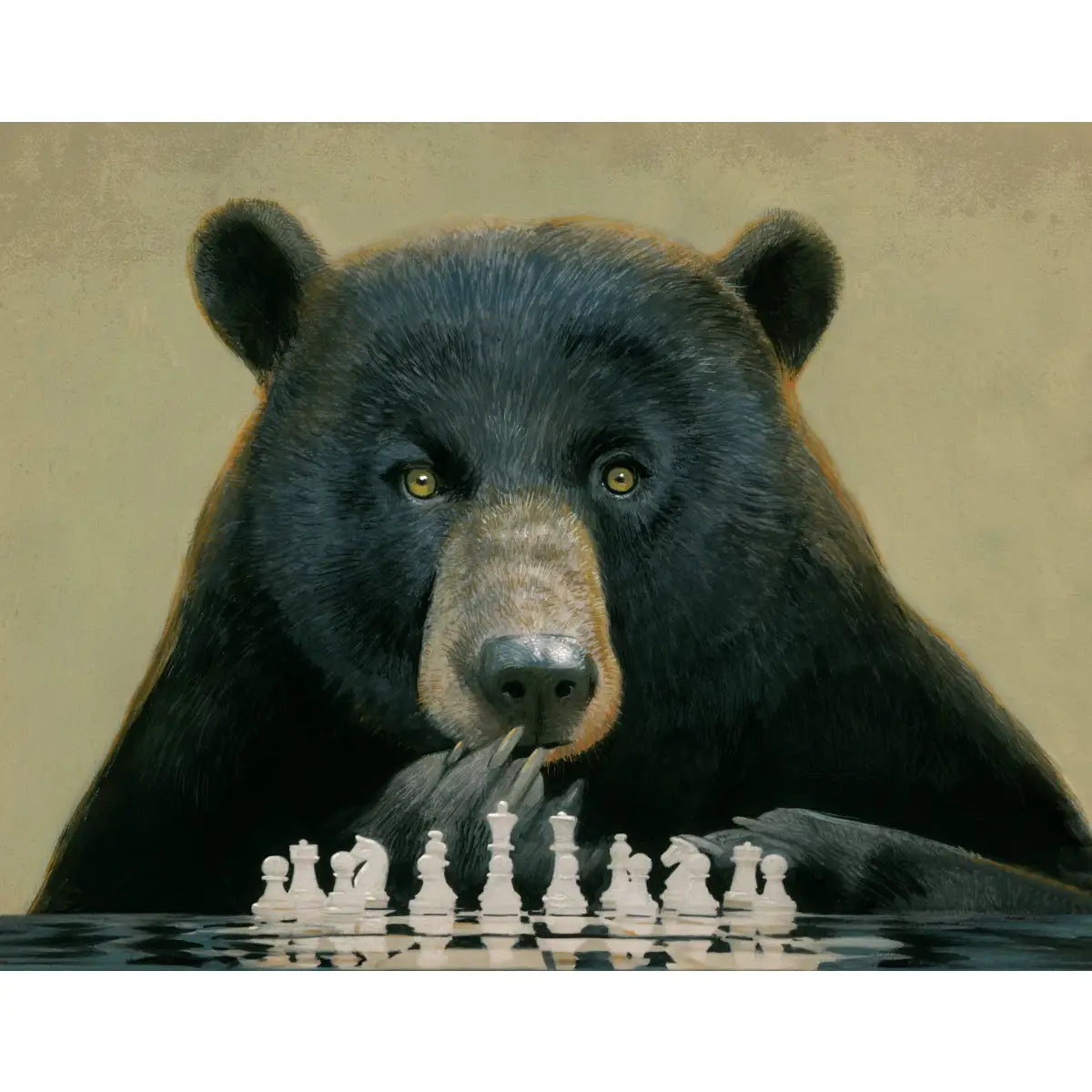 Mini Puzzle - Chess Bear - Bill Mayer - 100 pc - New York Puzzle Company