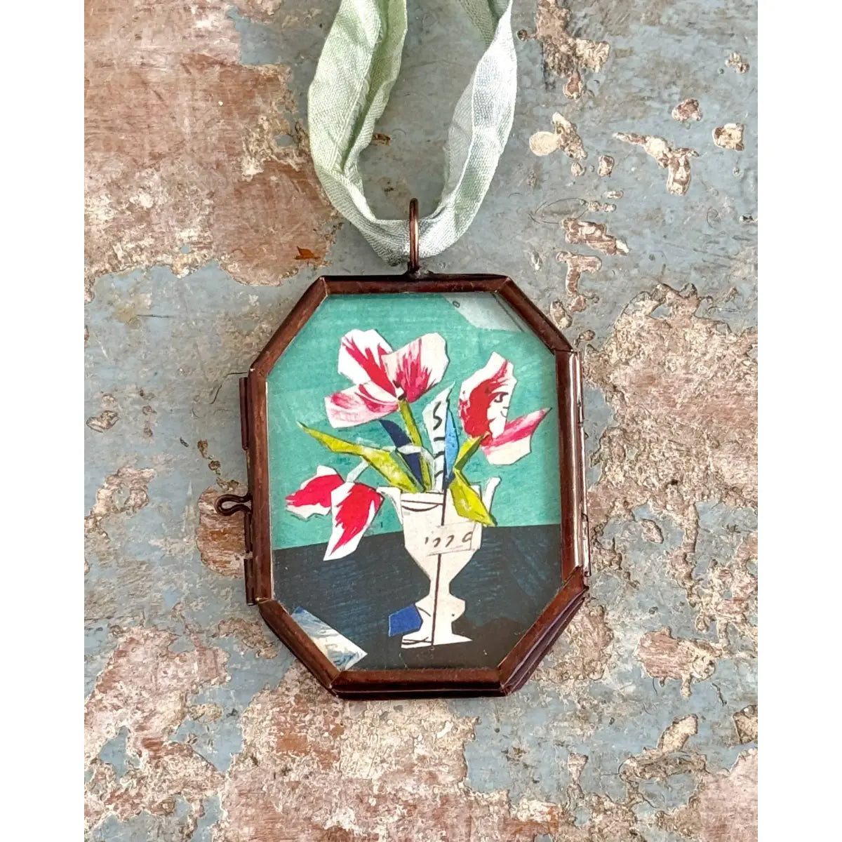 Miniature Art - Parrot Tulips - Small Locket - Maris Mirum