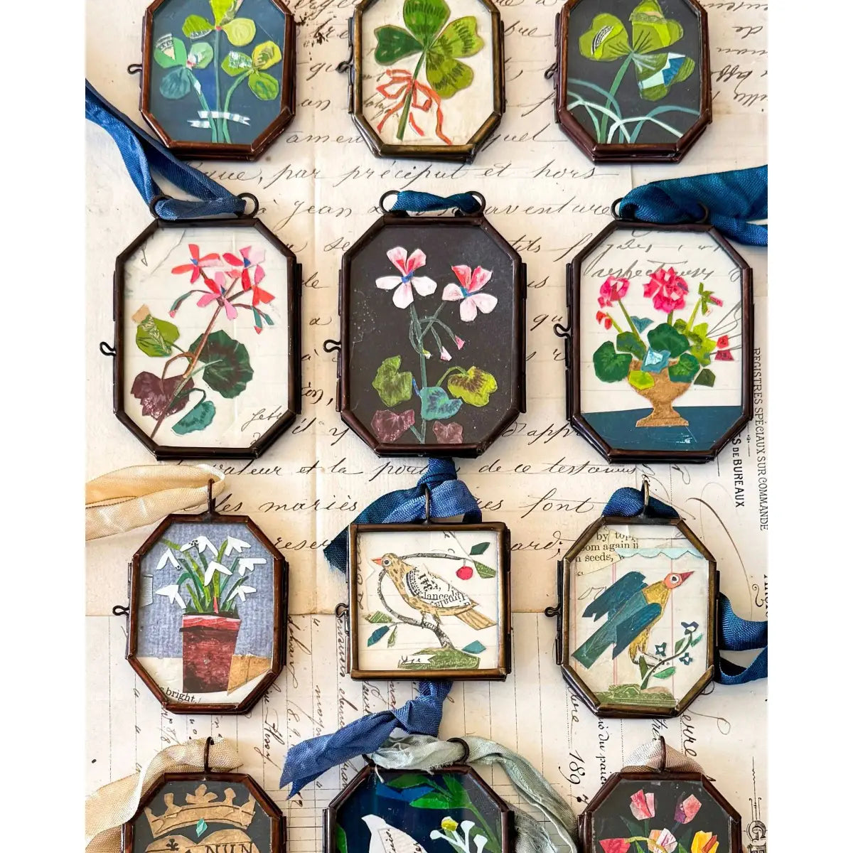 Miniature Art - Snowdrops - Small Locket - Maris Mirum