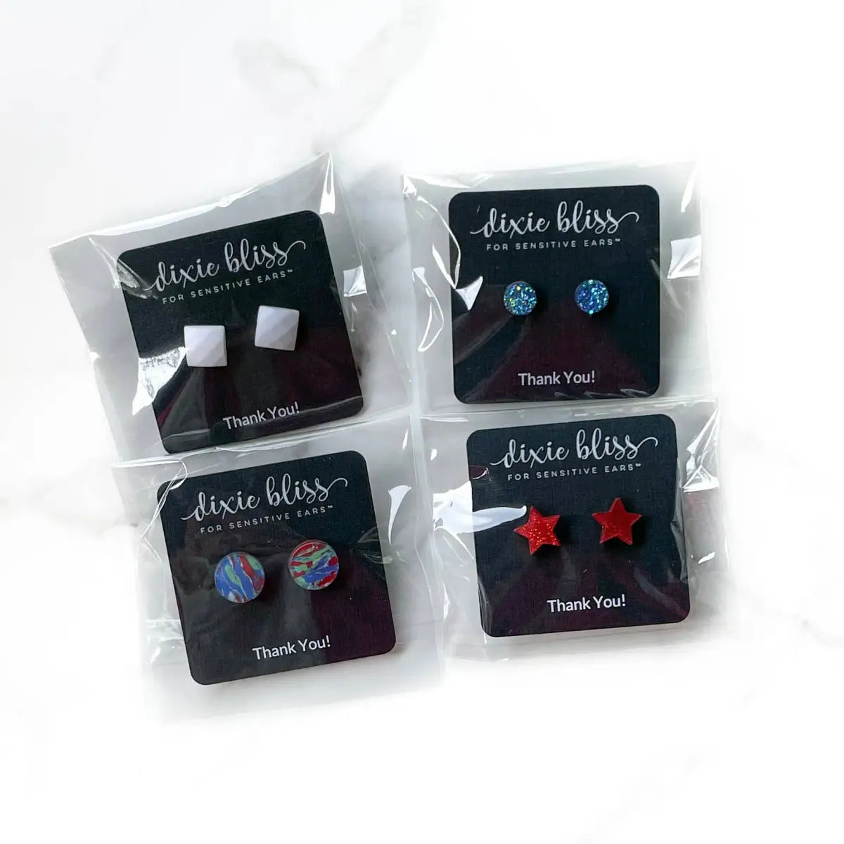 Patriotic Stud Earrings - Misc. Colors and Styles - Dixie Bliss