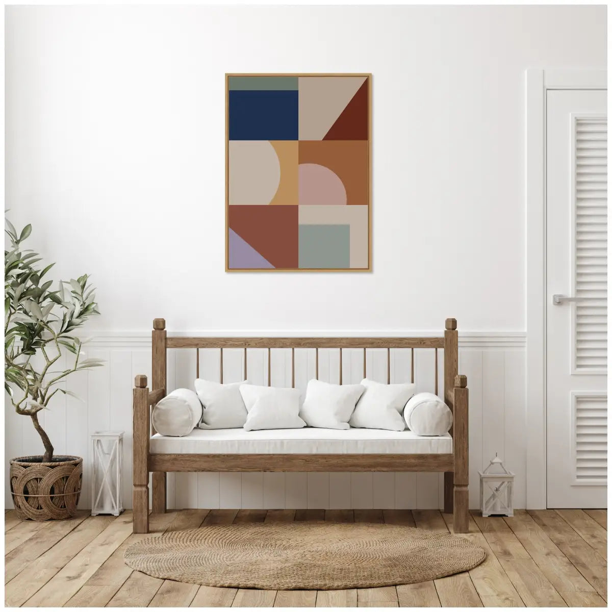 Framed Canvas Wall Art Print - Modern Bohemian Pattern 1 - kateandlaurel