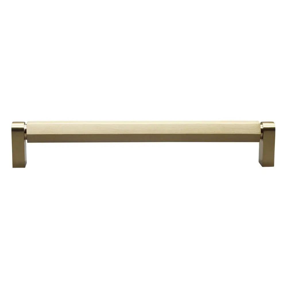 Modern Hex Bar Cabinet Dresser Pull Brass - Ave Home