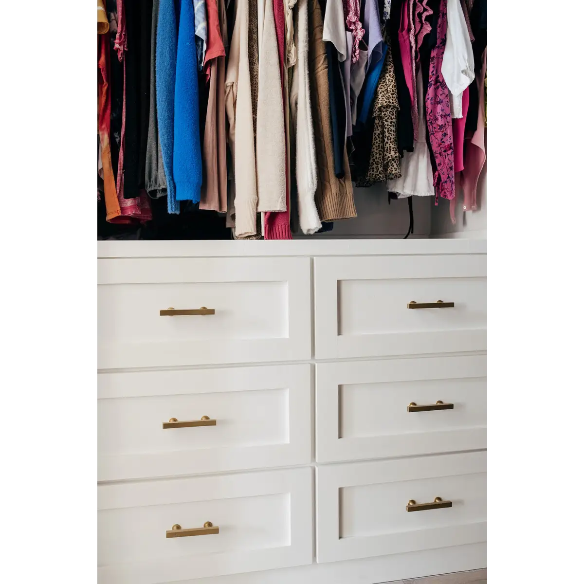 Modern Square Bar Cabinet Dresser Pull Brass - Ave Home