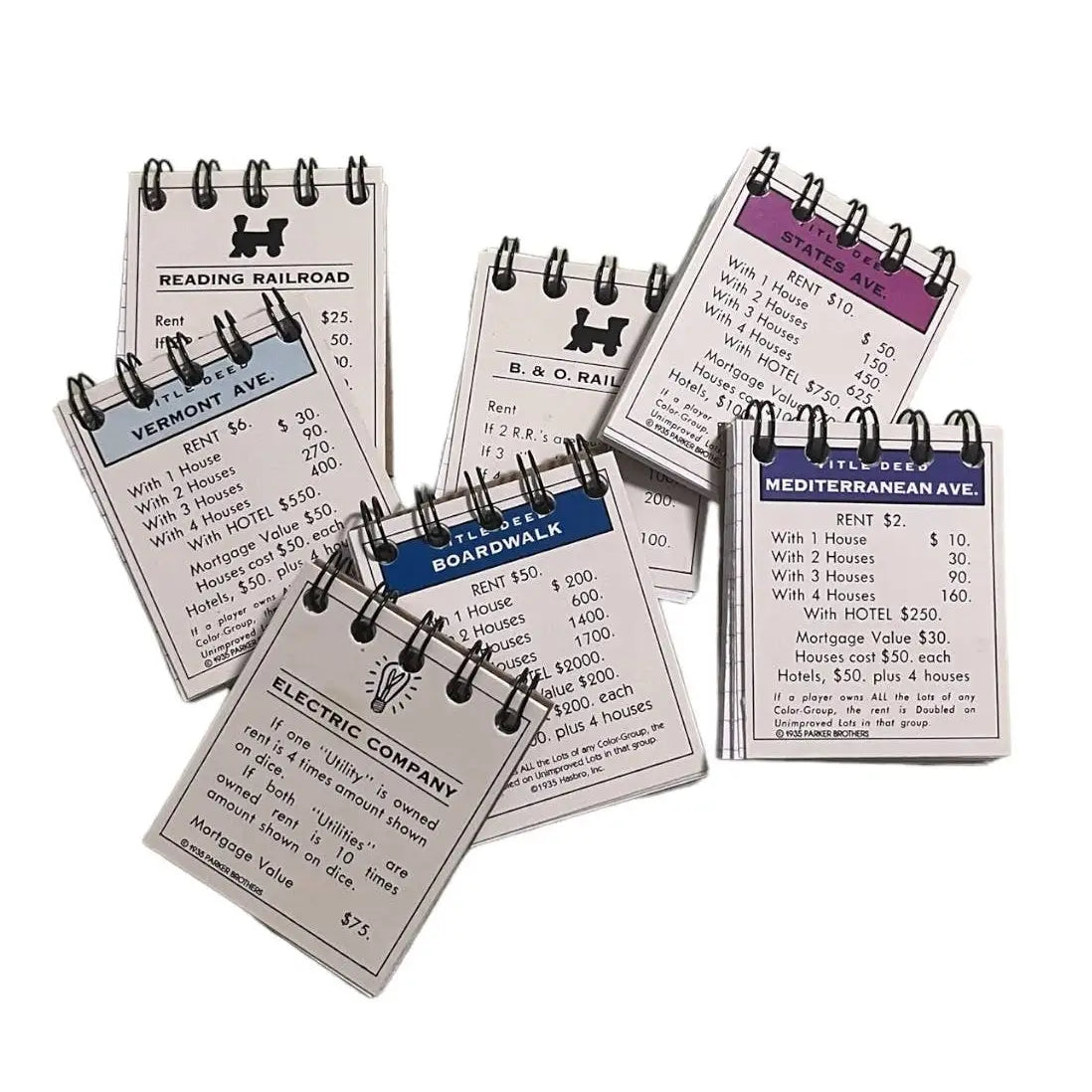 Monopoly Property Card Upcycled Notebook Journal - StuckOnU Art