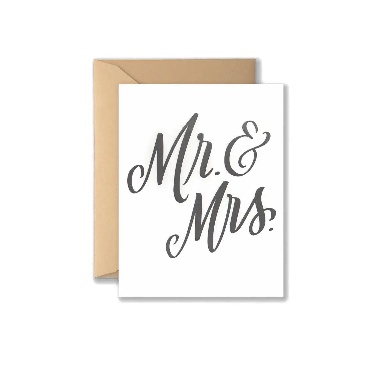 Mr. & Mrs. Wedding Anniversary Greeting Card - Letterpress - Lionheart Prints