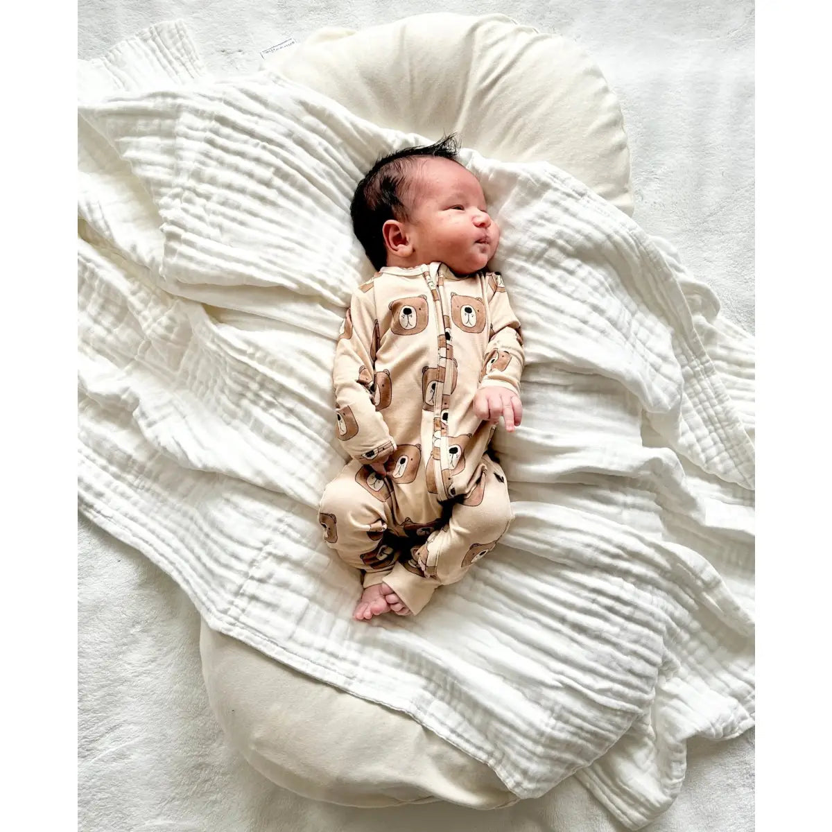 Muslin 6-Layer Blanket - White - Harp Angel Boutique