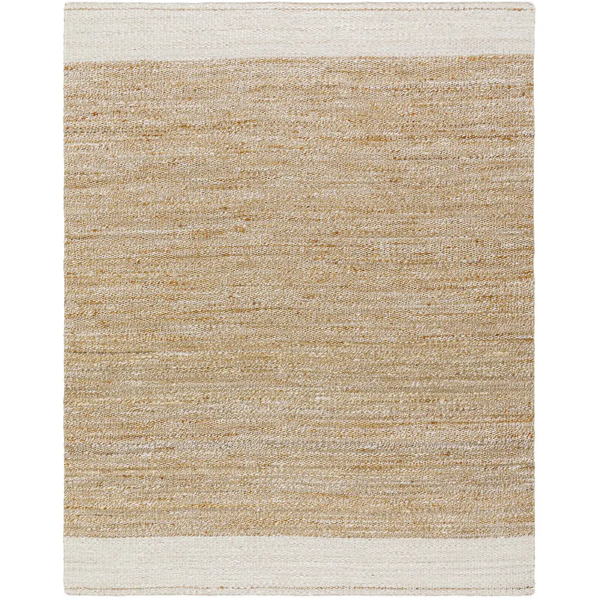 Natural and Ivory Jute Area Rug - 8’ x 10’ Rectangle - Boutique Rugs