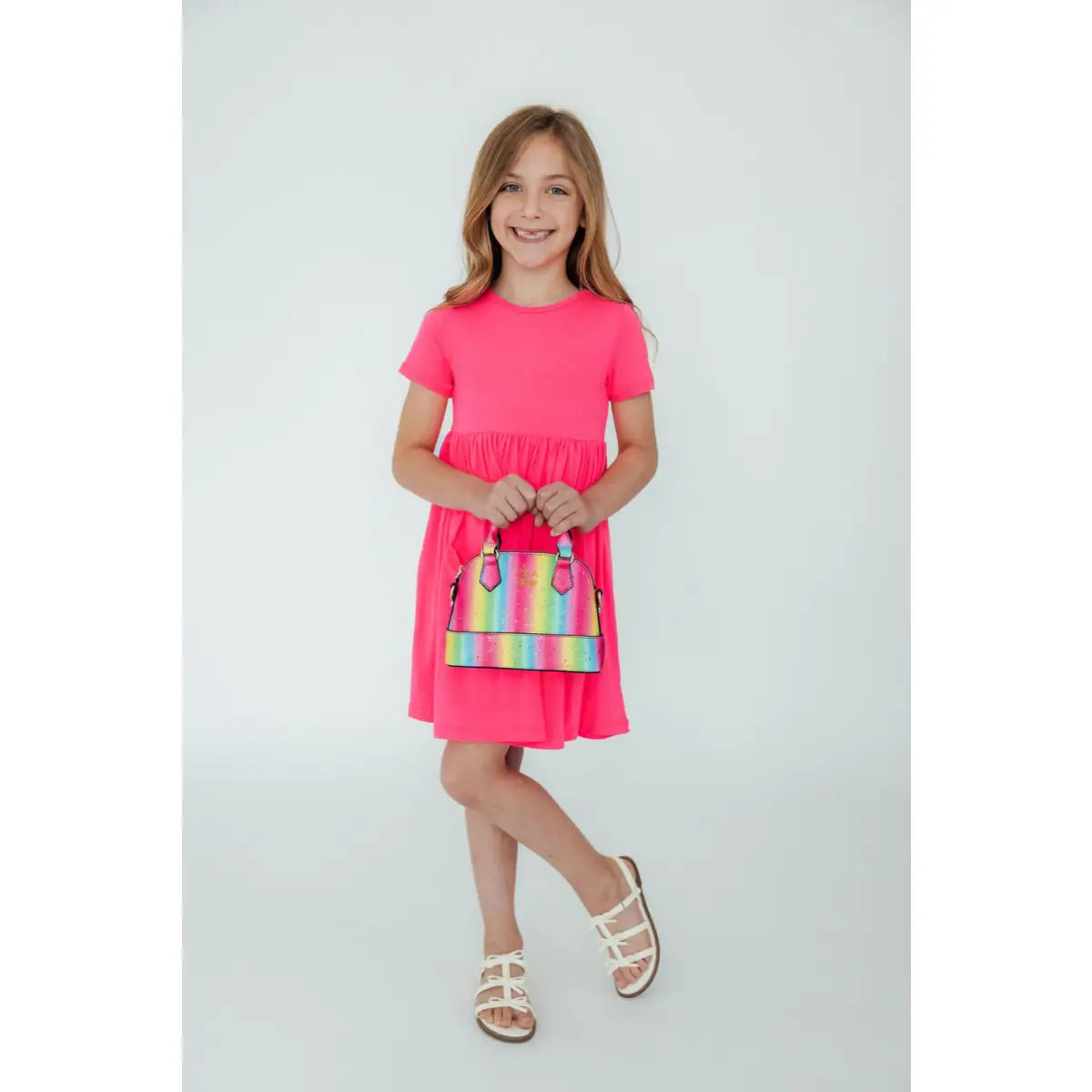 Pocket Twirl Dress - Neon Pink - Mila & Rose ®
