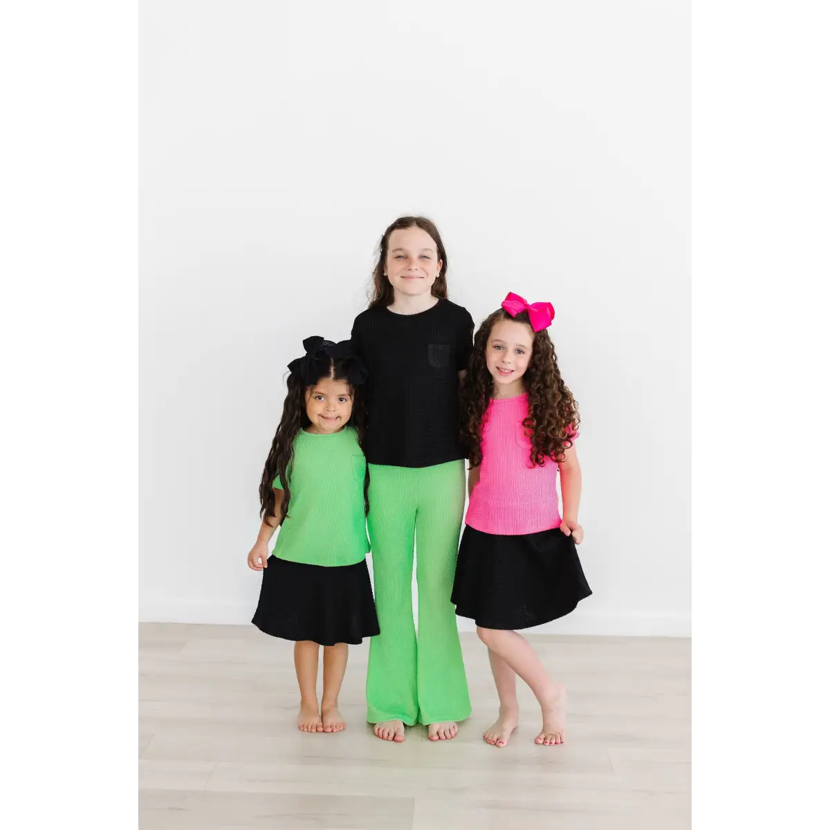 Neon Pink Scrunchy Pocket Tee - Mila & Rose ®