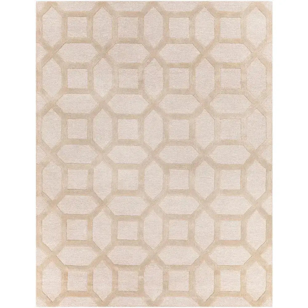 Neutral Trellis Area Rug - 7’6’’ x 9’6’’ Rectangle - Boutique Rugs