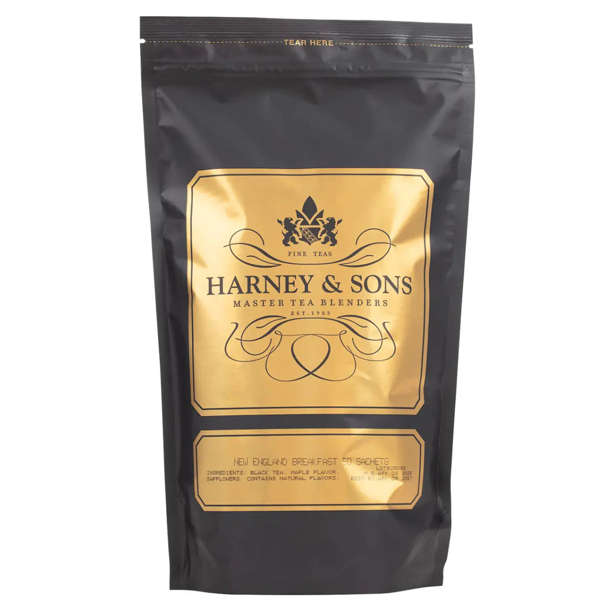 New England Breakfast Tea - Sachets / Bag of 50 Sachets - Harney & Sons Fine Teas