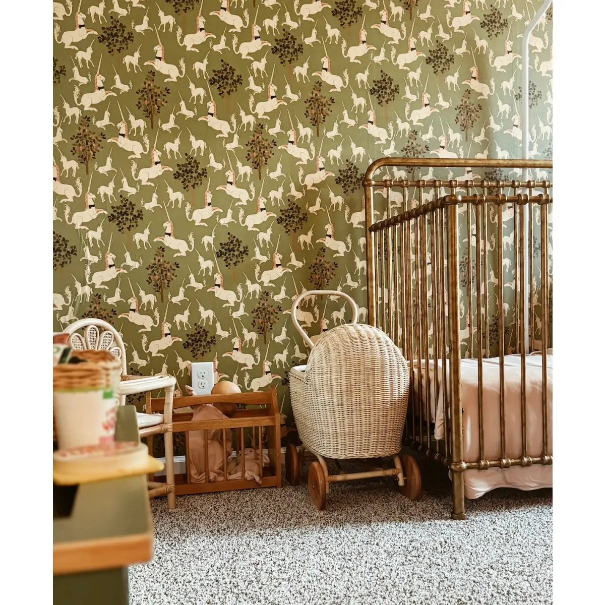 Odette Wallpaper - Medieval Unicorns - Loomwell Home Goods